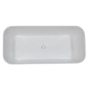 ALFI brand AB9952BM 67" Black & White Matte Rectangular Solid Surface Resin Soaking Bathtub