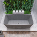 ALFI brand ABCO71TUB 71" Solid Concrete Rectangular Freestanding Bathtub