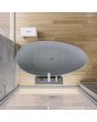 ALFI brand ABCO72TUB 72" Solid Concrete Tear Drop Freestanding Bathtub