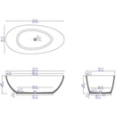 ALFI brand ABCO72TUB 72" Solid Concrete Tear Drop Freestanding Bathtub