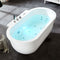 EAGO AM128ETL 6 ft Acrylic White Whirlpool Bathtub With Fixtures  EXC