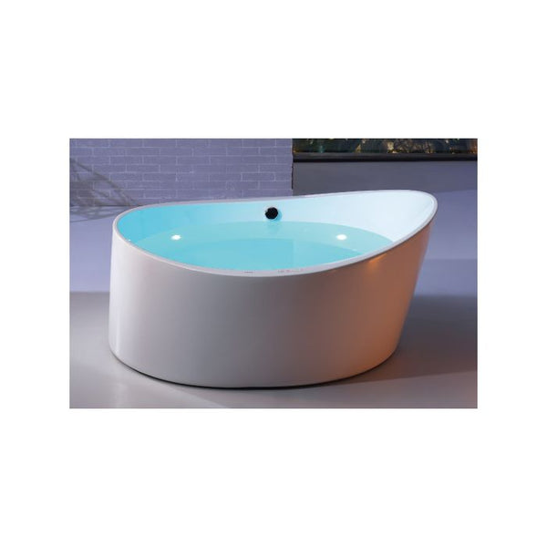 EAGO AM2130 66" Round Free Standing Acrylic Air Bubble Bathtub