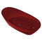 Ember 5.4 ft. Solid Surface Center Drain Freestanding Bathtub in Deep Red SSS