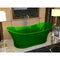 Azul 5.8 ft. Solid Surface Center Drain Freestanding Bathtub in Emerald Green SSS