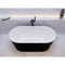 Chand 67 in. Acrylic Flatbottom Freestanding Bathtub in Black